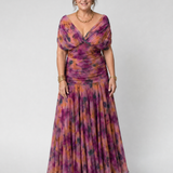 Calen | Vestido midi elegante con hombros descubiertos y diseño fluido