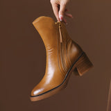 Connie - Elegantes botas com salto grosso para mulheres