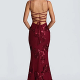 Anastasia | Camiseta de Corsé Bordado Floral para Mujeres, Vestido Maxi para Invitadas de Boda