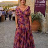 Calen | Vestido midi elegante con hombros descubiertos y diseño fluido