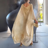 Paetyn | Vestido maxi con escote redondo y mangas largas