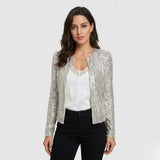 Blazer corto con brillo sutil | Corte ajustado | Elegancia sofisticada para ocasiones especiales