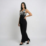 Mono Fluido con Escote en V y Cintura Ajustable para Elegancia Natural