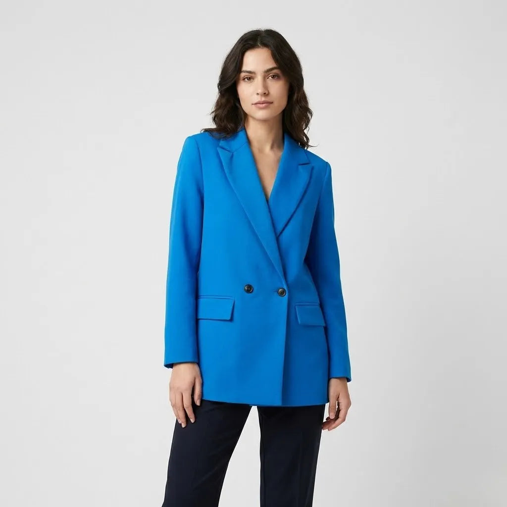 Blazer estructurado en mezcla de lana | Corte recto alargado | Estilo elegante y versátil