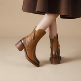 Jadonna - Botas Estilosas com Salto e Fecho de Zíper