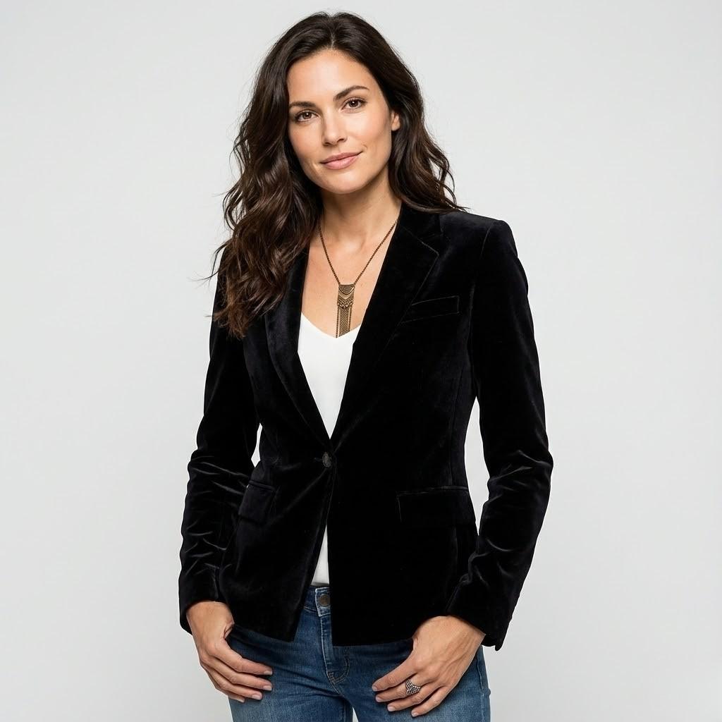 Blazer elegante en mezcla de viscosa | Corte estructurado | Estilo clásico contemporáneo