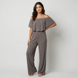 Mono fluido off-shoulder en mezcla ligera | Corte suelto | Elegancia desenfadada