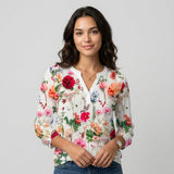 Blusa fluida con patrón floral | Corte suelto | Feminidad natural