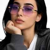 Florette | Gafas de sol de mujer sin montura con lentes degradados de gran tamaño