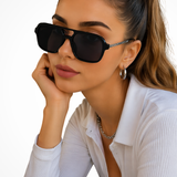 Margaux | Gafas de Sol Aviador Cuadradas Doble Puente para Mujeres