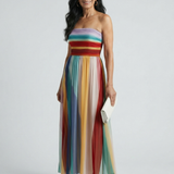 Carolina™ | Vestido maxi a rayas