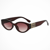 Delphine | Gafas de Sol Ovaladas con Detalle en Oro para Mujeres