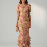 Elena™ | Vestido Maxi de Escote Alto