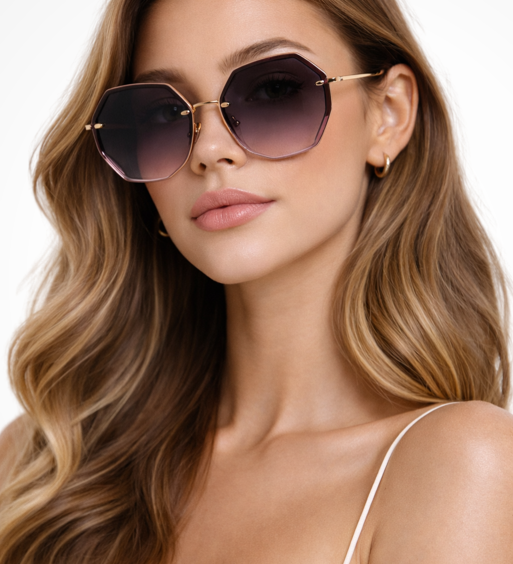 Emmeline | Gafas de sol de gran tamaño sin montura para mujer