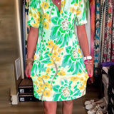 Federica™ - Vestido con mangas cortas y estampado floral