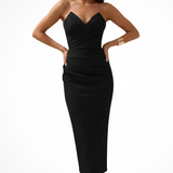 Genevieve | Vestido sin mangas para mujer con escote en forma de corazón y volantes