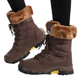 Yasmine - Botas de neve de veludo quentes e impermeáveis para mulheres