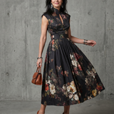 Pilar™ | Vestido midi plisado floral