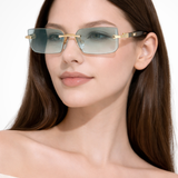 Maria | Gafas de Sol Rectangulares Sin Montura para Mujeres