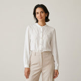 Blusa Fluida con Bordado Delicado y Conforto Elegante