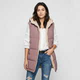Capas acogedoras de entretiempo | Chaleco acolchado largo | Estilo urbano relajado