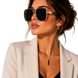 Barlow | Gafas de Sol Aviador Retro con Montura Dorada y Lentes Gradientes UV400