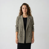 Blazer Fluido con Botones Dobles y Corte Desenfadado
