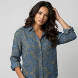 Blusa elegante estampada en tejido suave | Corte regular | Estilo sofisticado diario