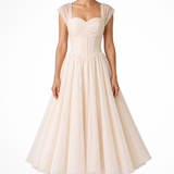 Ottilie | Vestido Midi de Tul con Escote Corazón para Mujeres