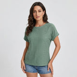 Blusa perforada de inspiración natural | Corte suelto | Confort de verano