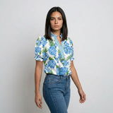 Blusa Regular con Patrón Floral para Elegancia Fresca