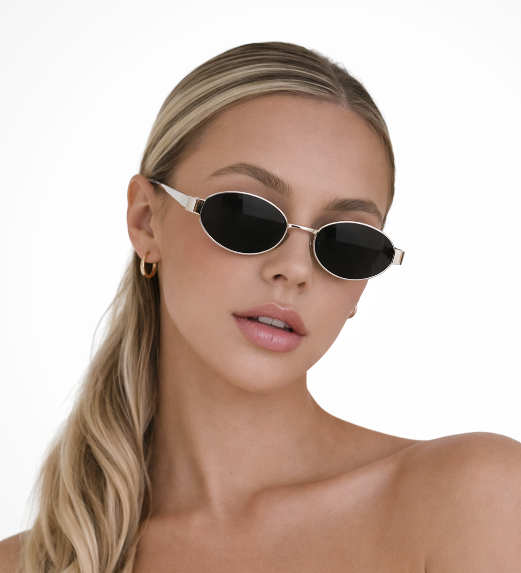 Clarabelle | Gafas de sol ovaladas de metal para mujeres