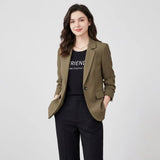 Blazer estructurado en mezcla de viscosa | Corte recto | Estilo urbano elegante