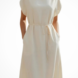 Waverly | Vestido de mujer con mangas batwing y cinturón para bodas