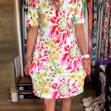 Federica™ - Vestido con mangas cortas y estampado floral