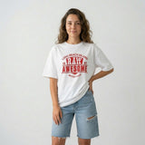 Camiseta Oversized con Estampado Frontal para Estilo Desenfadado