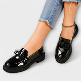 Eda | Mocasines de ante para mujeres con lazos naturales