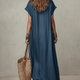 Vestido maxi bohemio de caída fluida sin esfuerzo