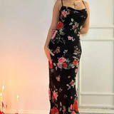 Elara | Vestido Maxi de Verano para Mujer con Tirantes de Espagueti y Flores