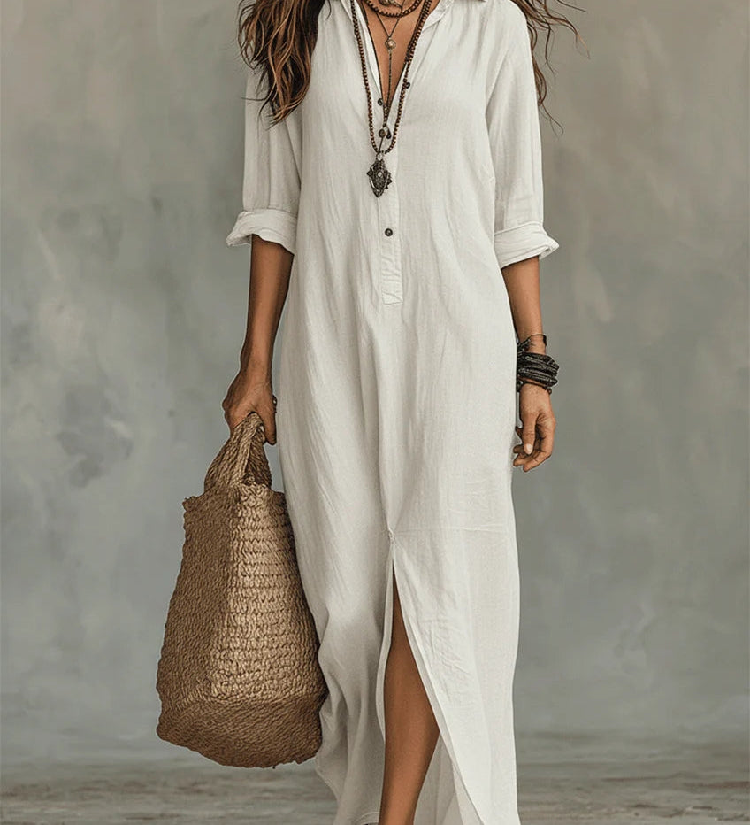 WILLOW | Vestido maxi relajado con corte favorecedor para looks versátiles del día a día