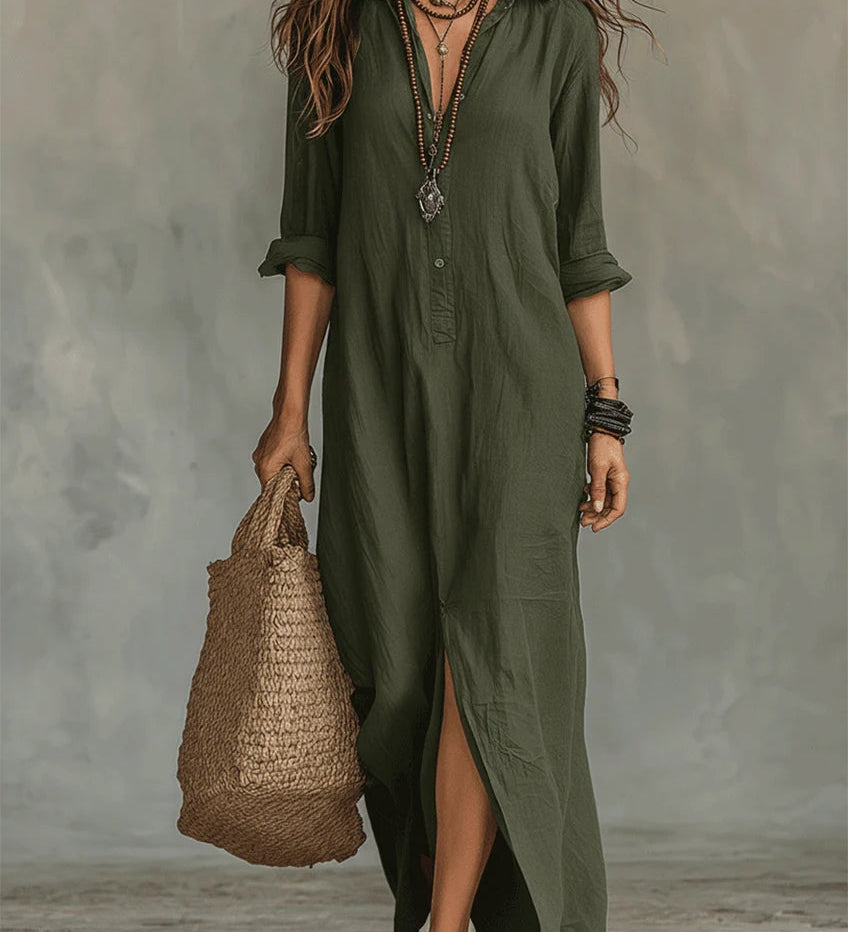 WILLOW | Vestido maxi relajado con corte favorecedor para looks versátiles del día a día