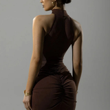 Ravelle | Vestido Maxi de Fiesta de Bebé con Escote Halter y Abertura Frontal