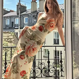 Elara | Vestido Maxi de Verano para Mujer con Tirantes de Espagueti y Flores