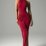 Ravelle | Vestido Maxi de Fiesta de Bebé con Escote Halter y Abertura Frontal