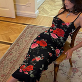 Elara | Vestido Maxi de Verano para Mujer con Tirantes de Espagueti y Flores