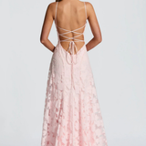 Persefone | Vestido maxi de flores de brocado para invitadas de boda