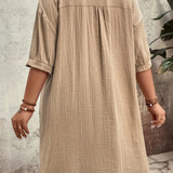 Rosalind | Vestido de camisa de manga corta para mujer