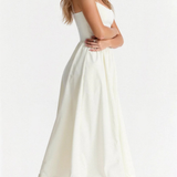 Aurevia | Vestido midi de invitada de boda estilo Ascot para mujer