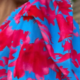 Sofija | Vestido midi de verano con mangas abullonadas para mujer