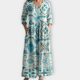 Xaviera | Vestido maxi boho en tejido premium suave